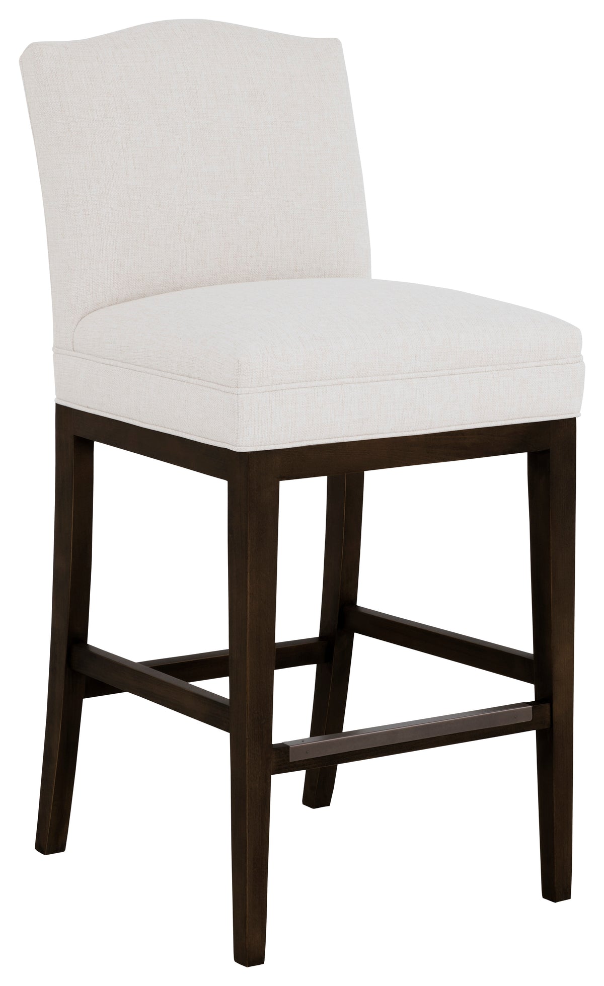 Camel Short Back Leather Bar Stool (L-1220-07-T) - Fairfield Chair
