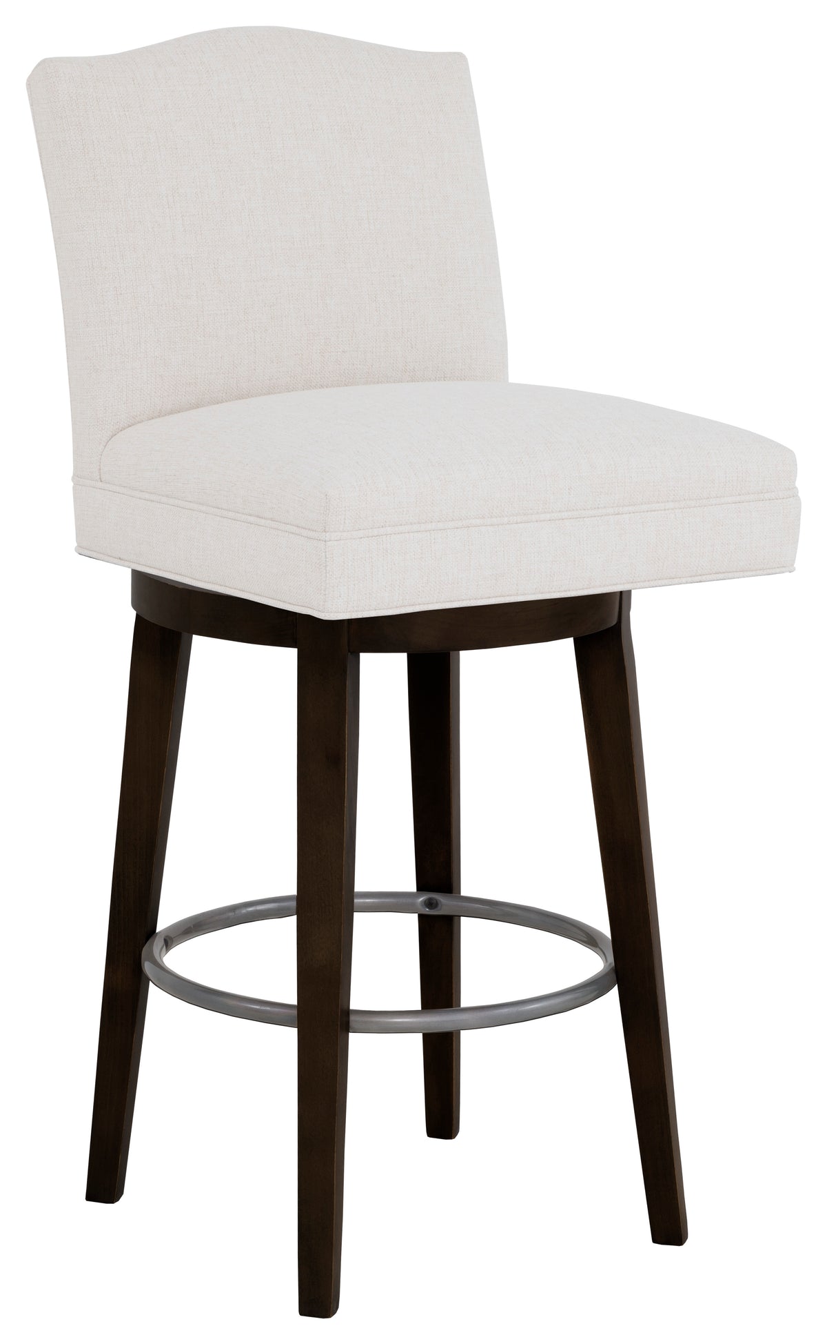 Camel Short Back Leather Swivel Bar Stool (L-1220-08-T) - Fairfield Chair