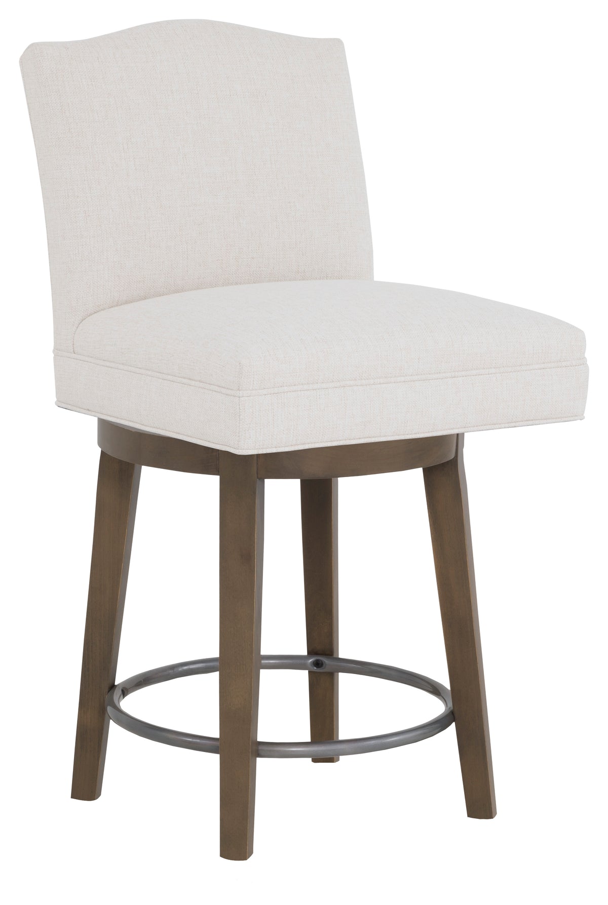 Camel Short Back Leather Swivel Counter Stool (L-1220-C8) - Fairfield Chair