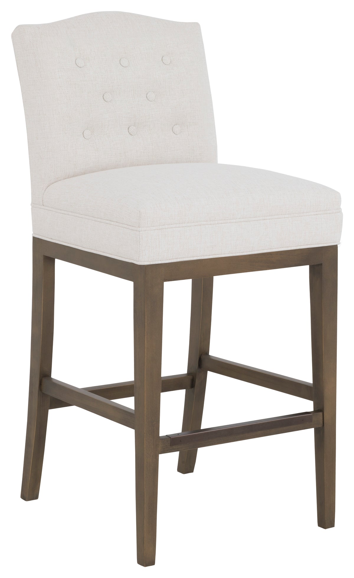 Camel Short Back Leather Bar Stool (L-1222-07-L) - Fairfield Chair