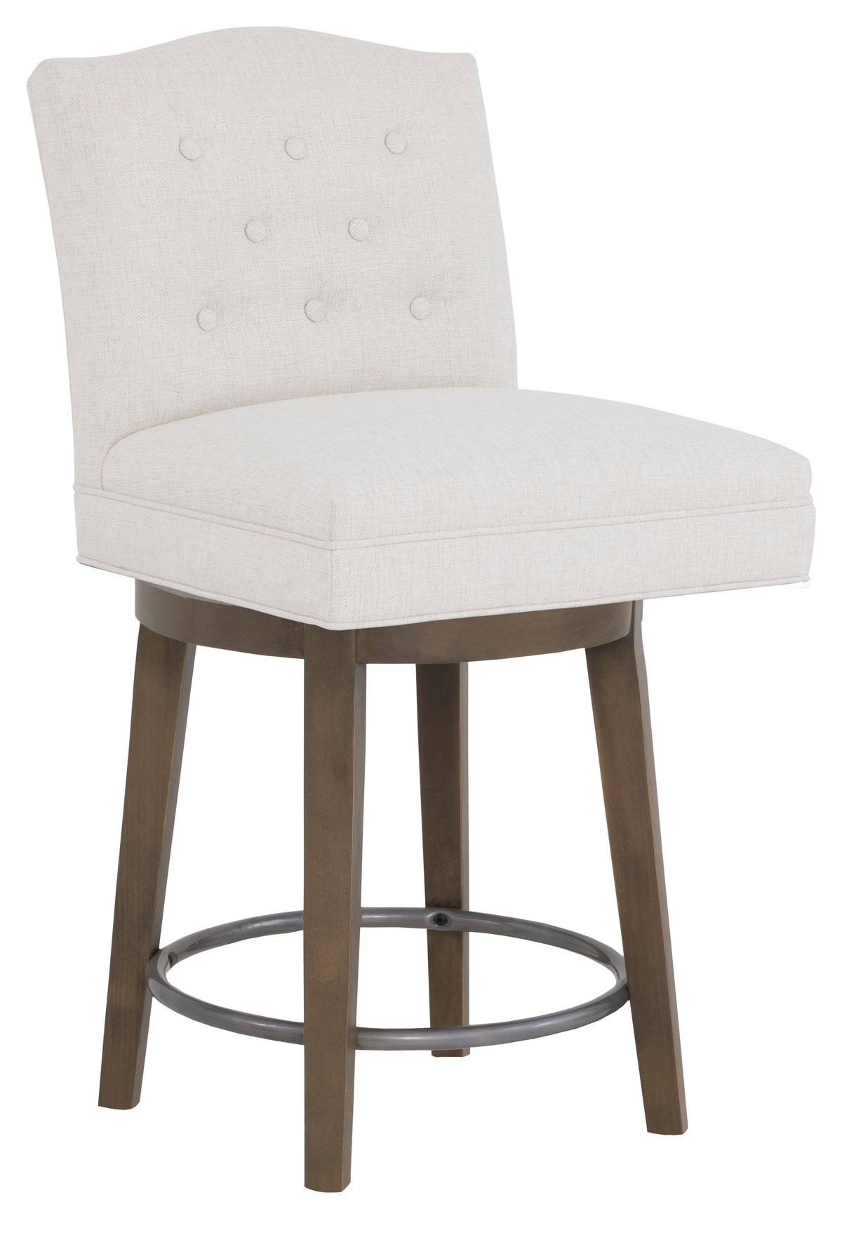 Camel Short Back Leather Swivel Counter Stool (L-1222-C8-S) - Fairfield Chair