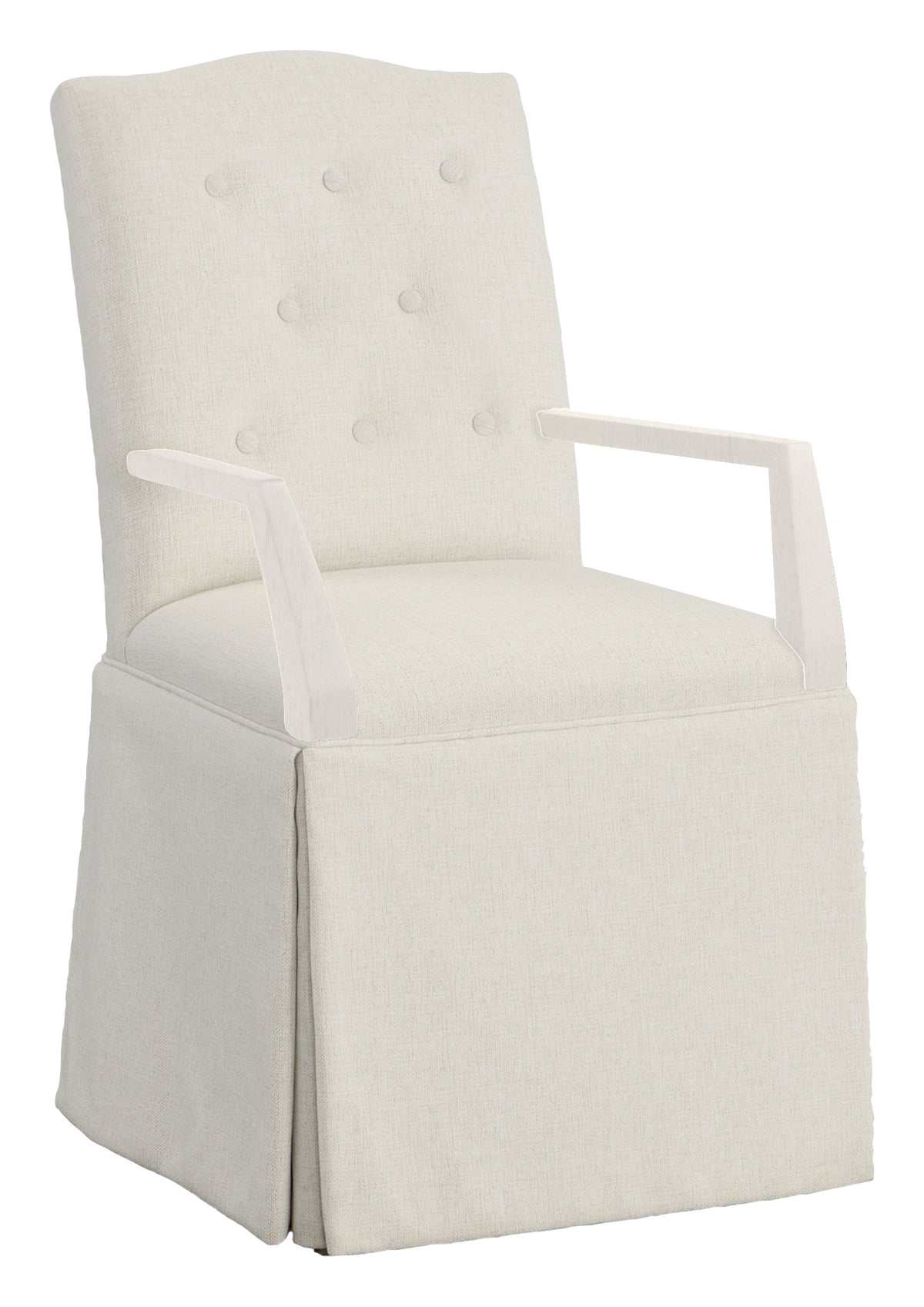 Camel Button Back Skirted Arm Chair (1223-04-L) - Fairfield Chair