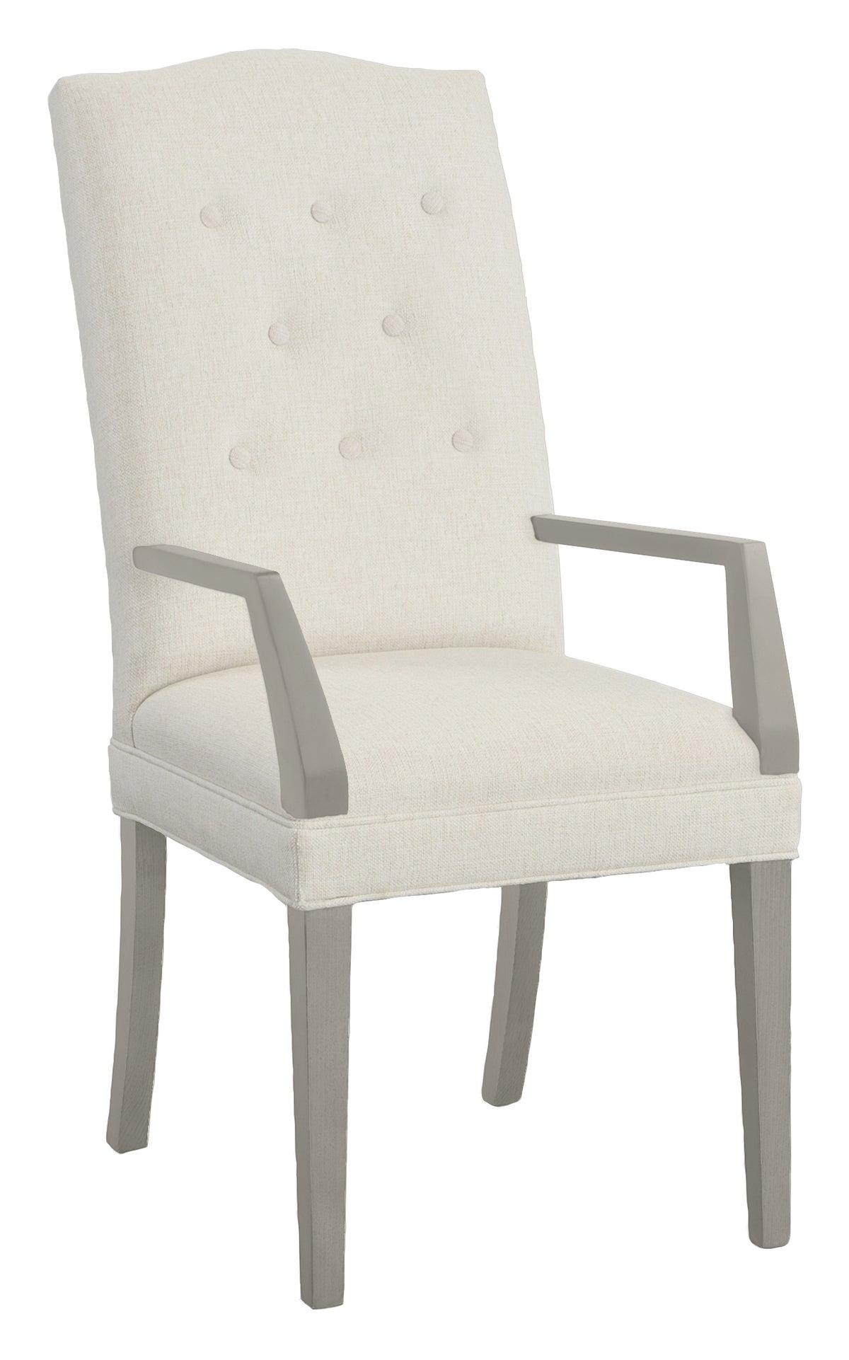 Camel Tall Button Back Leather Arm Chair (L-1226-04-S) - Fairfield Chair
