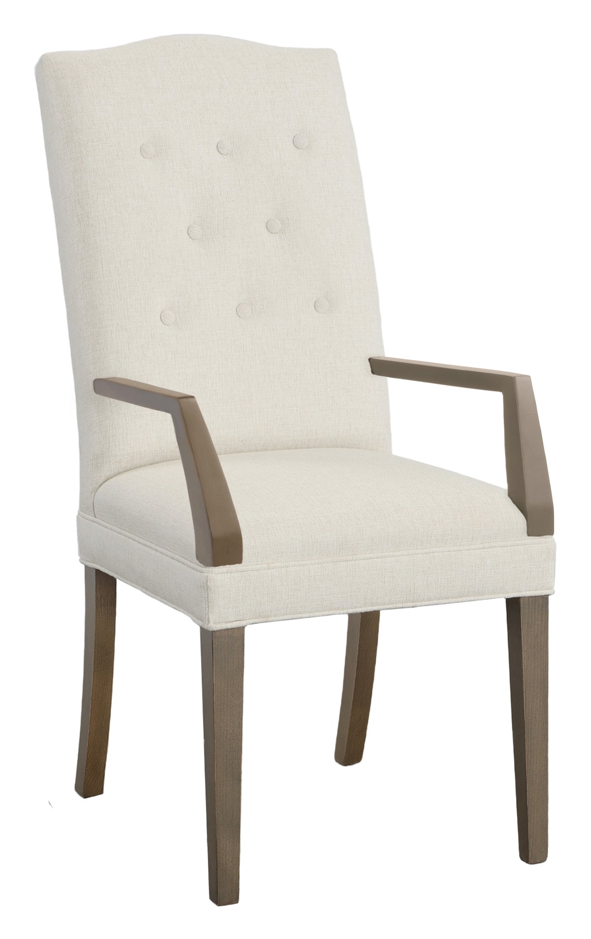 Camel Tall Button Back Leather Arm Chair (L-1226-04-L) - Fairfield Chair