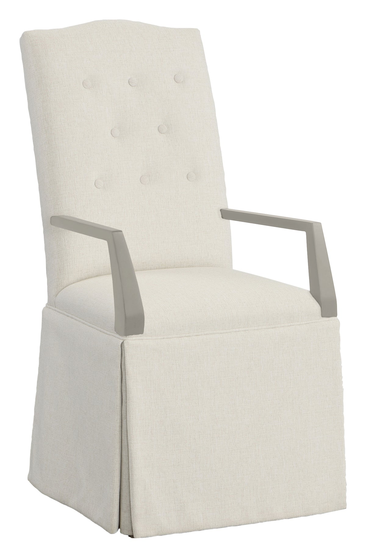 Camel Tall Button Back Skirted Arm Chair (1227-04-S) - Fairfield Chair