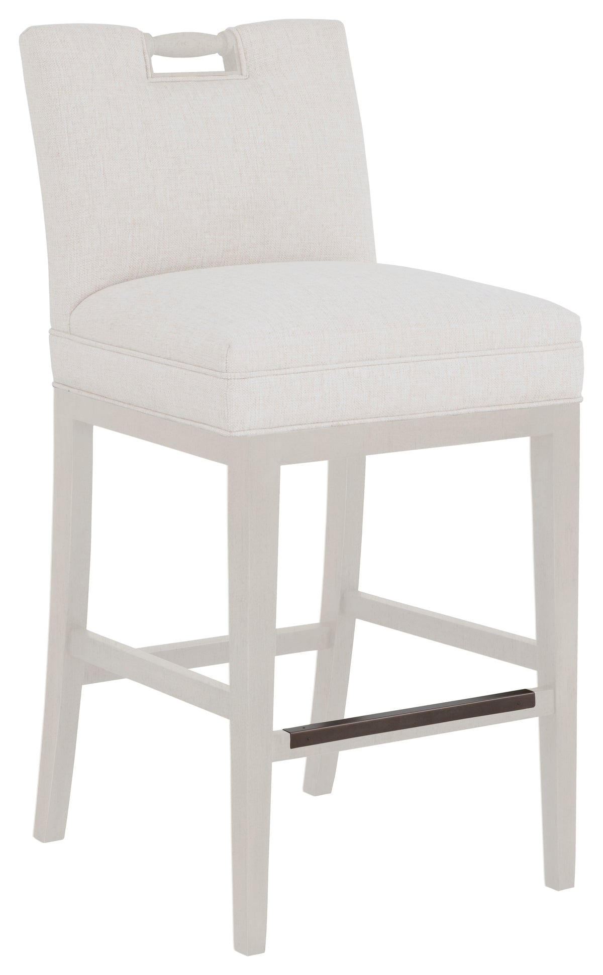 Pull Short Back Leather Bar Stool (L-1230-07-L) - Fairfield Chair