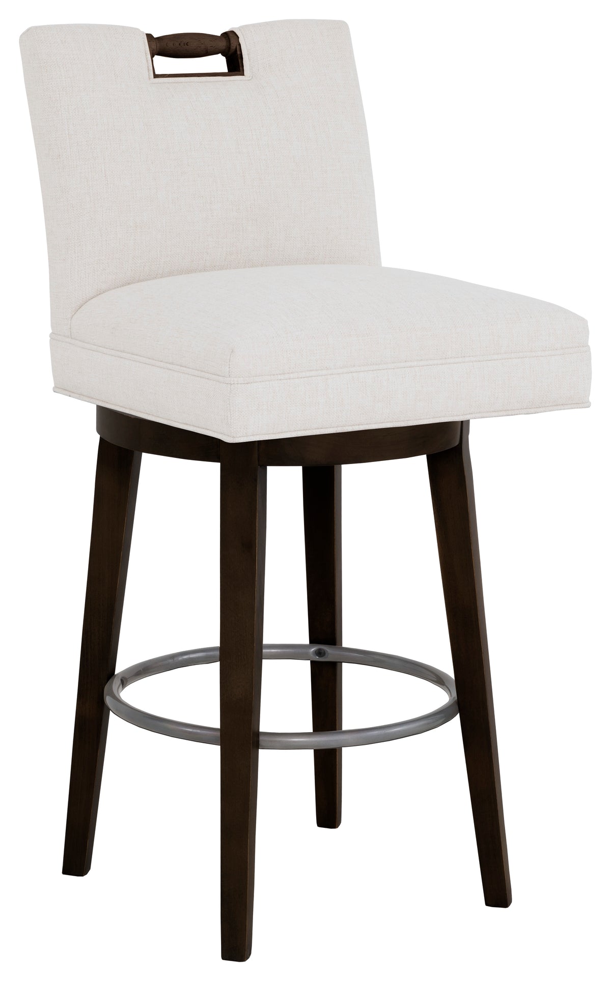 Pull Short Back Leather Swivel Bar Stool (L-1230-08-T) - Fairfield Chair