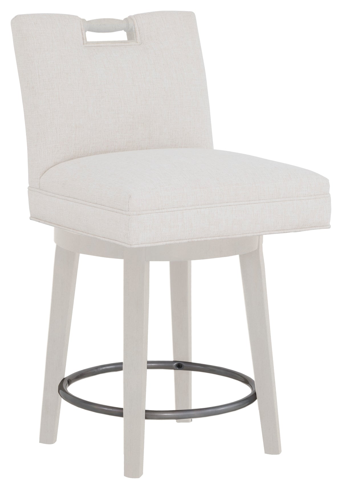Pull Short Back Leather Swivel Counter Stool (L-1230-C8-L) - Fairfield Chair