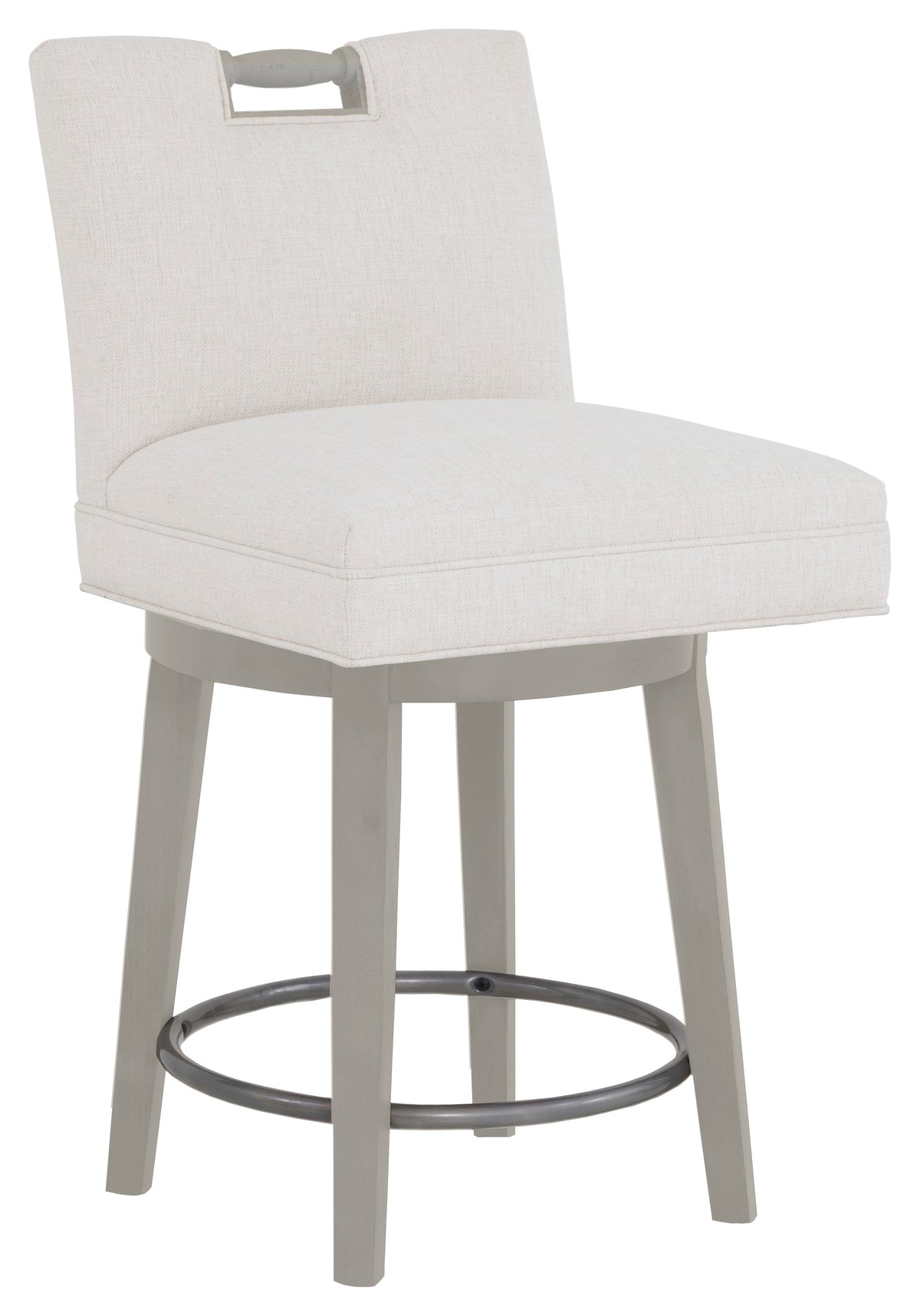 Pull Short Back Leather Swivel Counter Stool (L-1230-C8-S) - Fairfield Chair