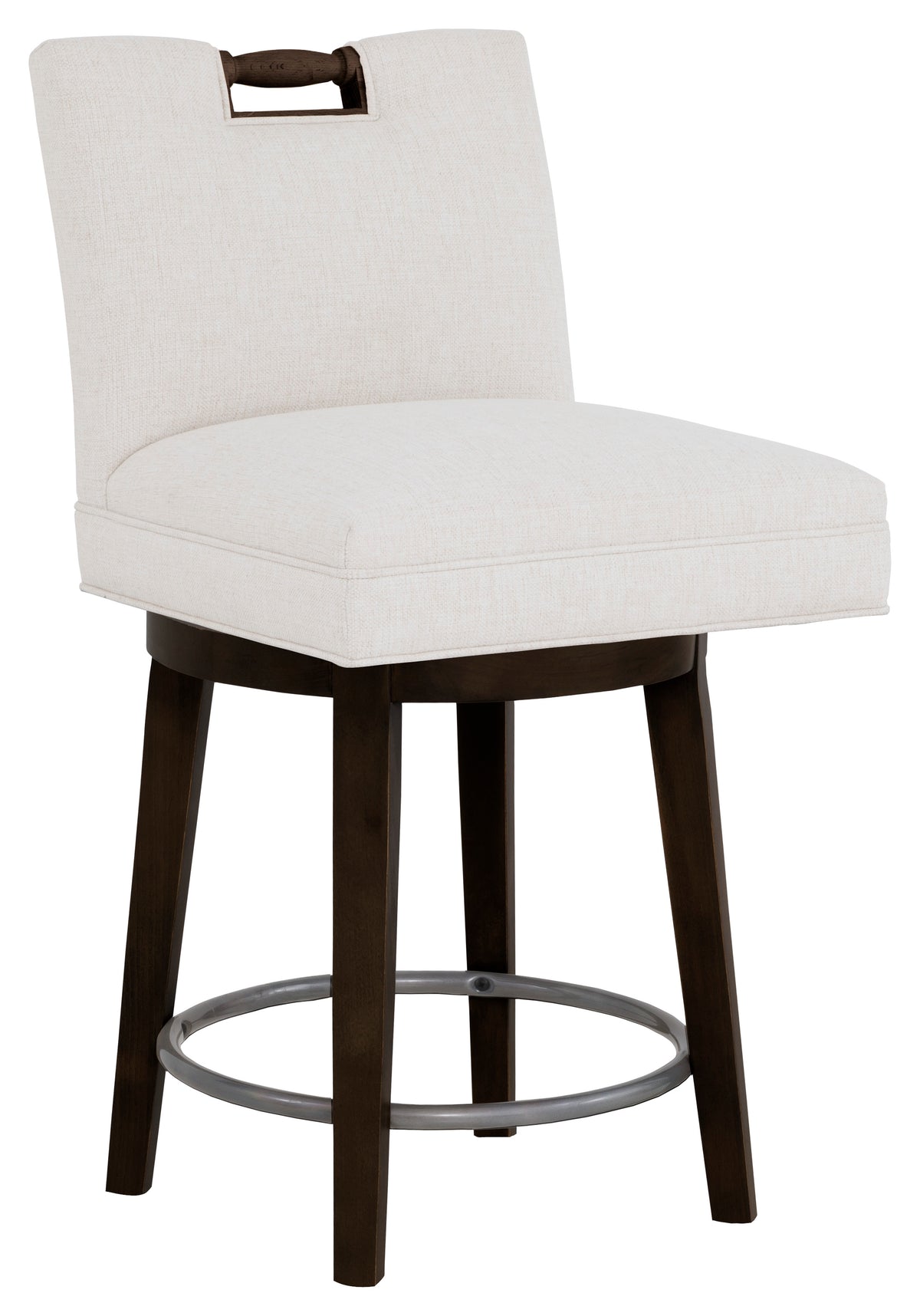 Pull Short Back Leather Swivel Counter Stool (L-1230-C8-T) - Fairfield Chair