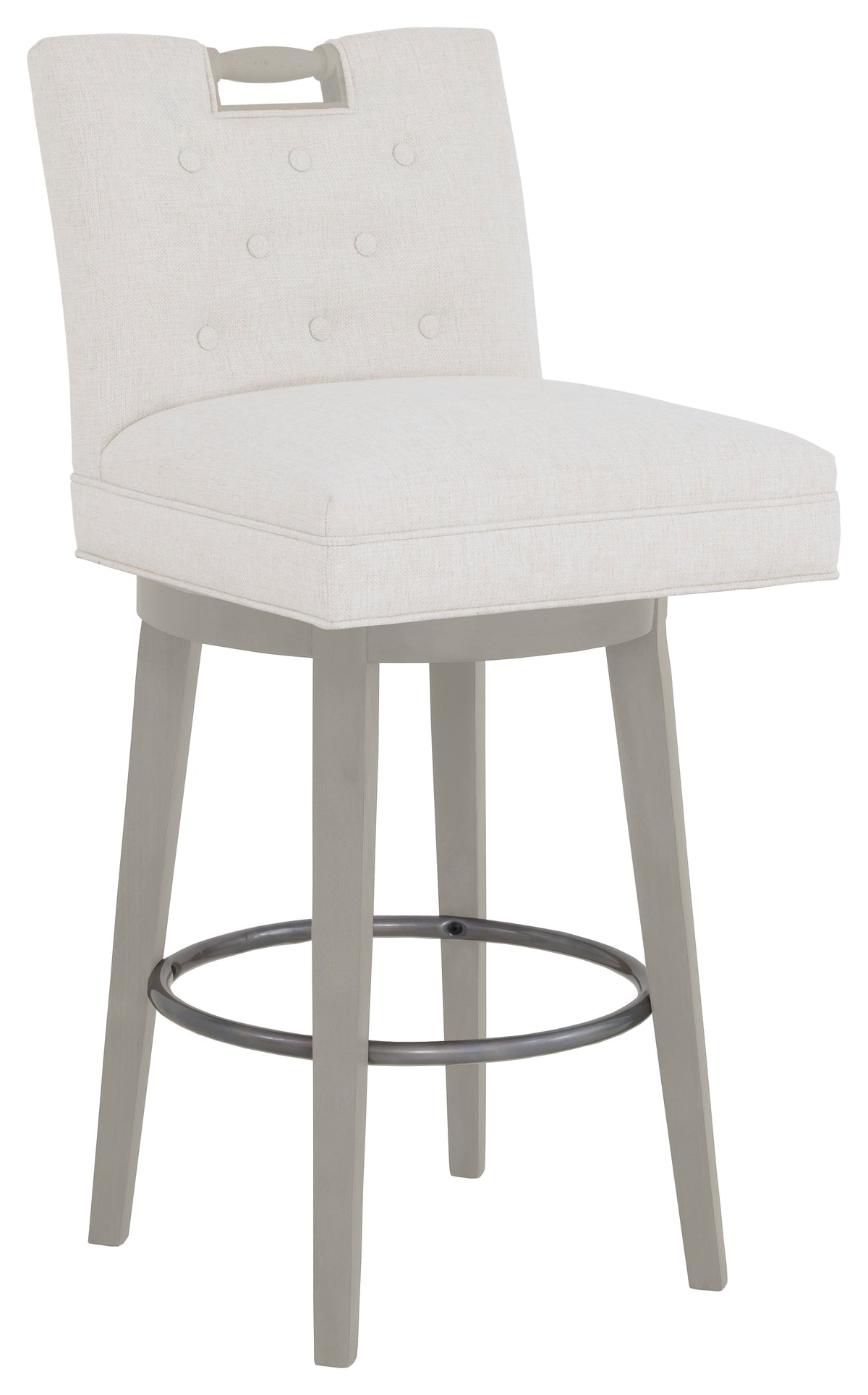 Pull Short Button Back Swivel Bar Stool (1232-08-S) - Fairfield Chair