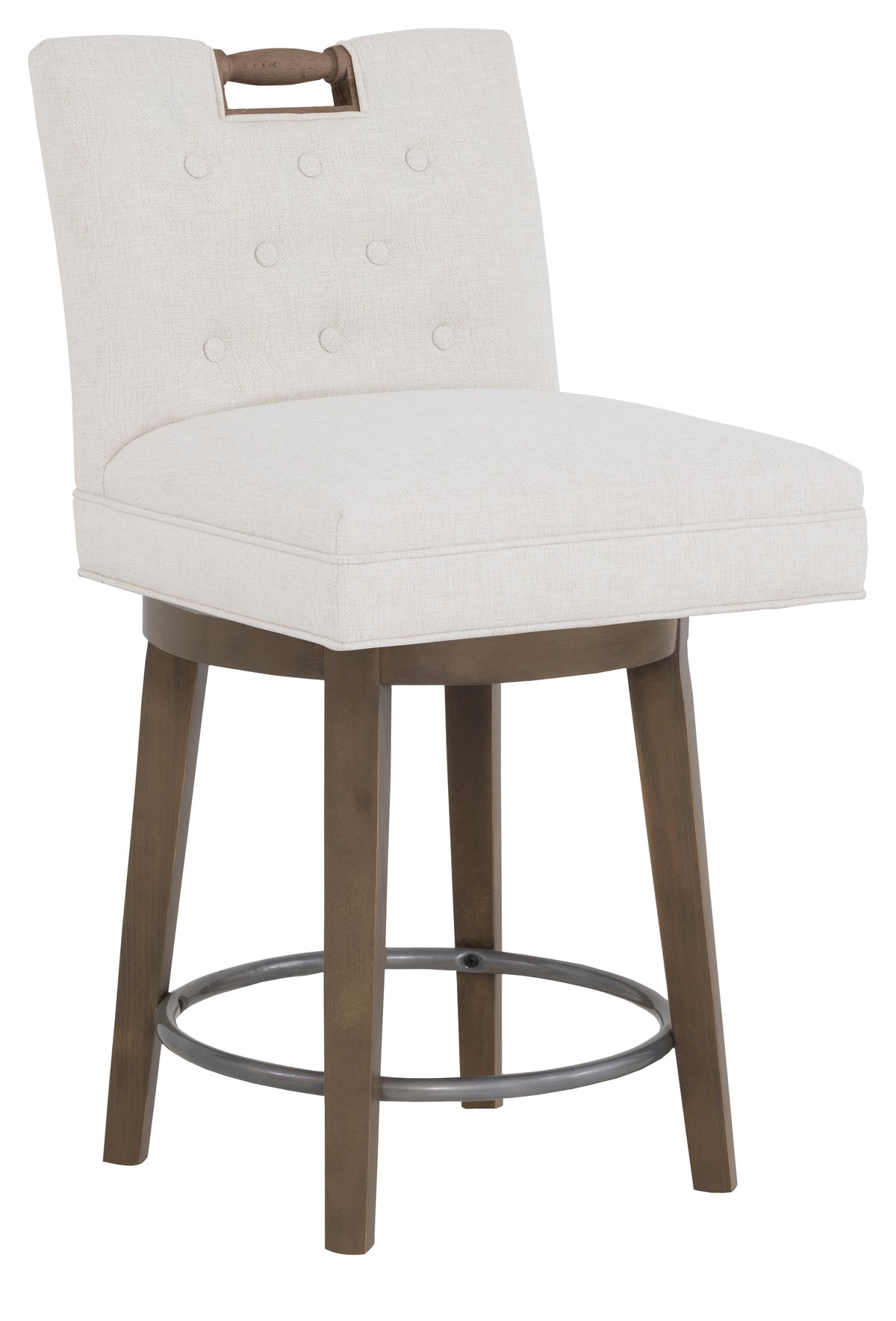 Pull Short Back Leather Swivel Counter Stool (L-1232-C8-M) - Fairfield Chair