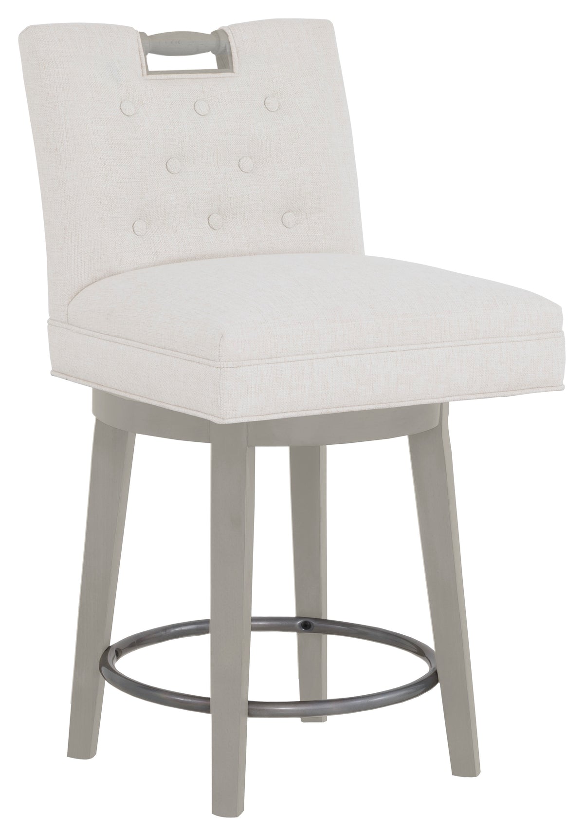 Pull Short Back Leather Swivel Counter Stool (L-1232-C8-S) - Fairfield Chair