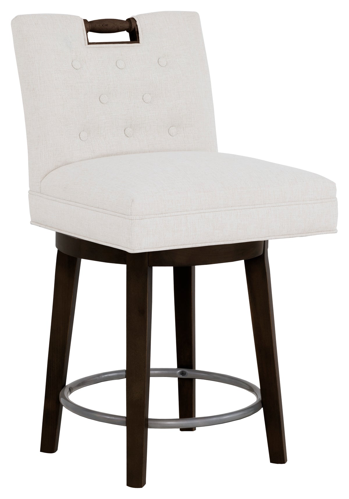 Pull Short Back Leather Swivel Counter Stool (L-1232-C8-T) - Fairfield Chair