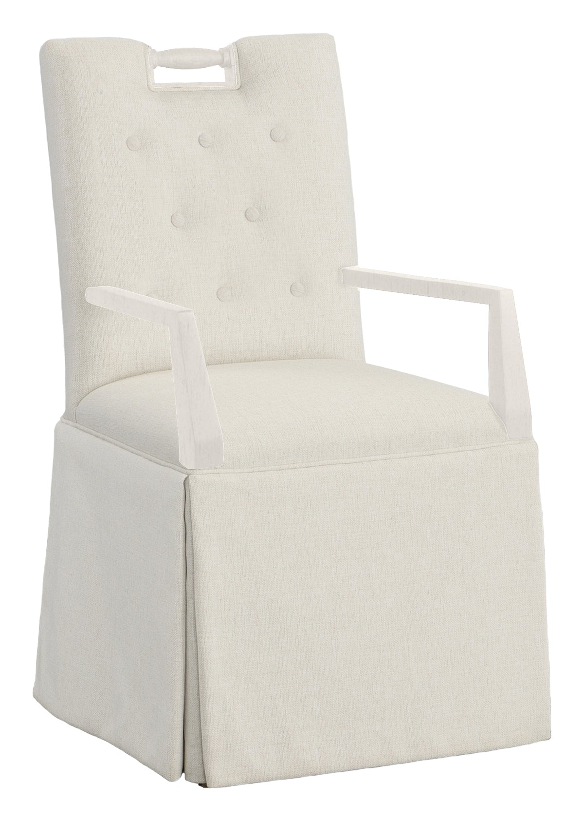 Pull Short Button Back Skirted Arm Chair (1233-04-L) - Fairfield Chair