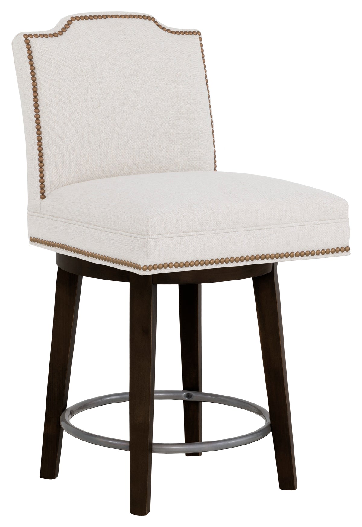 Empire Short Back Leather Swivel Counter Stool (L-1240-C8-T) - Fairfield Chair
