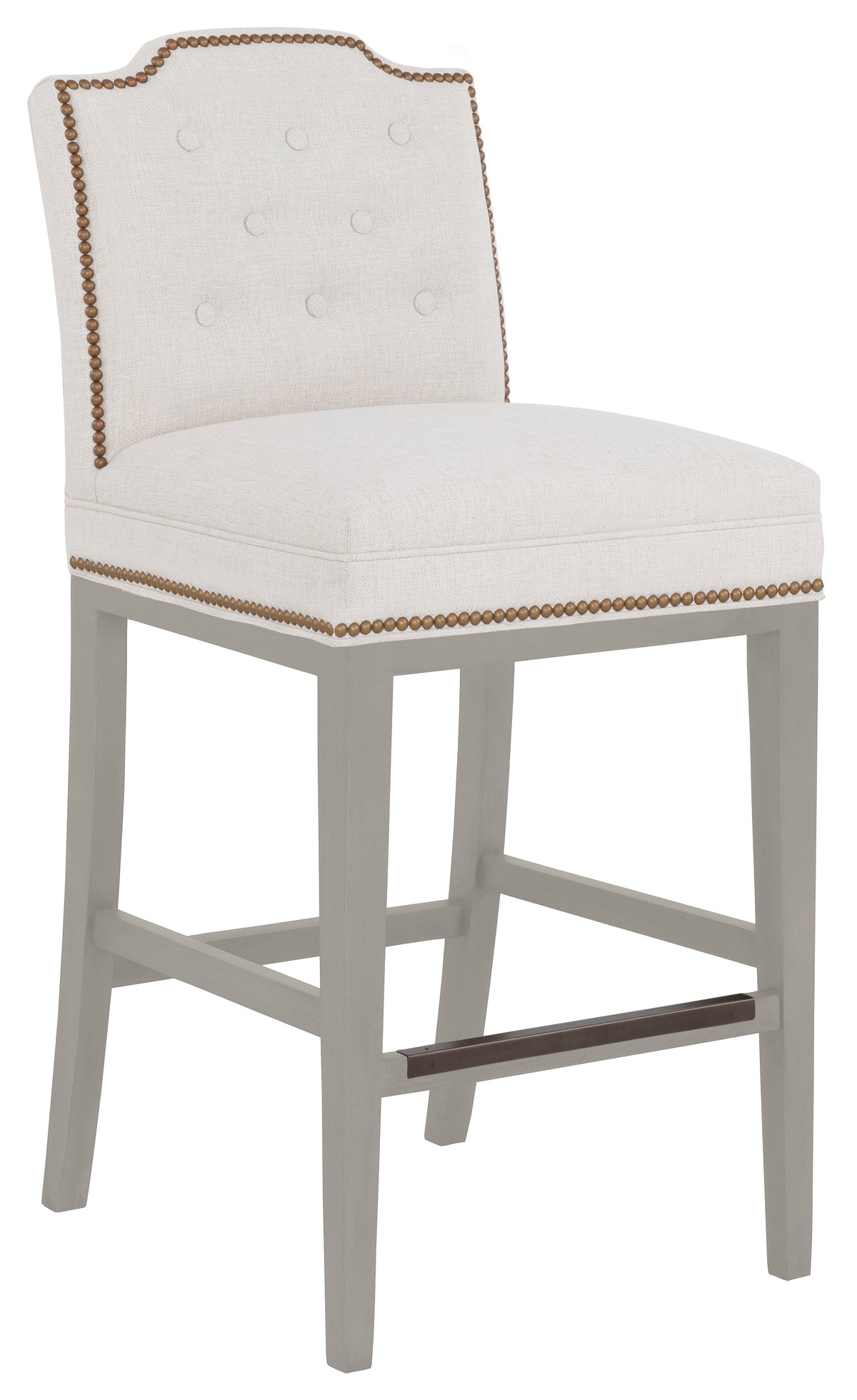 Empire Short Back Leather Bar Stool (L-1242-07-S) - Fairfield Chair