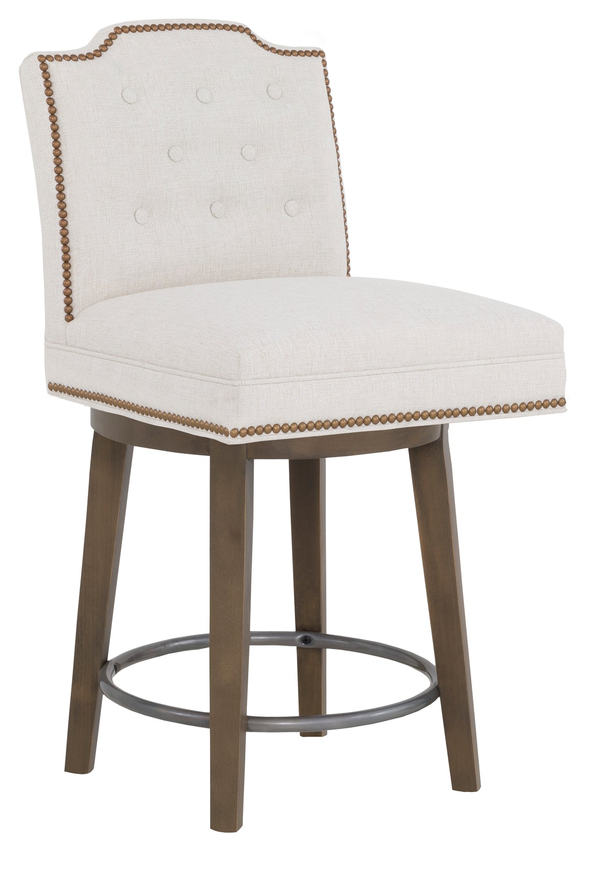Empire Short Back Leather Swivel Counter Stool (L-1242-C8-S) - Fairfield Chair