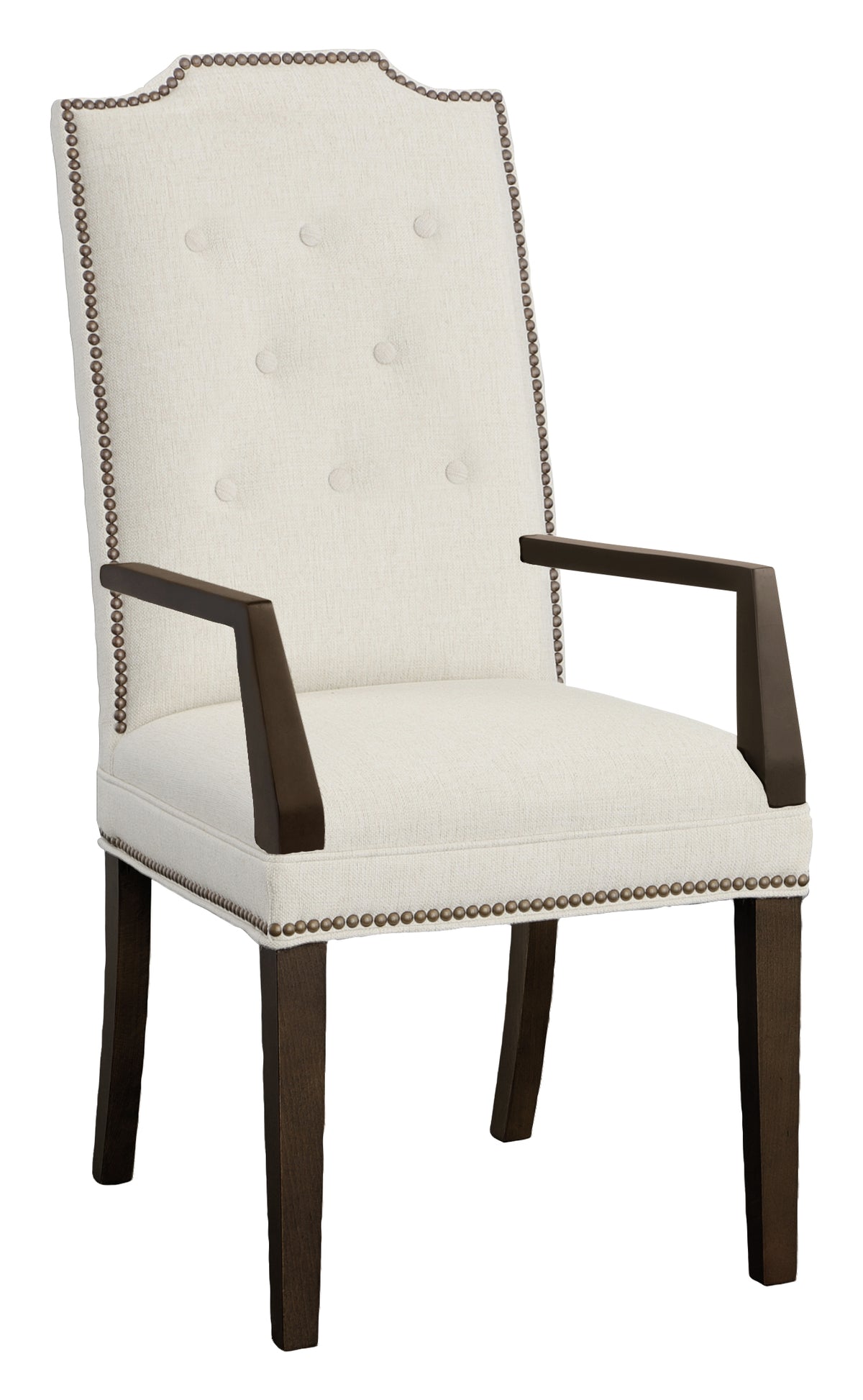 Empire Tall Button Back Leather Arm Chair (L-1246-04-T) - Fairfield Chair