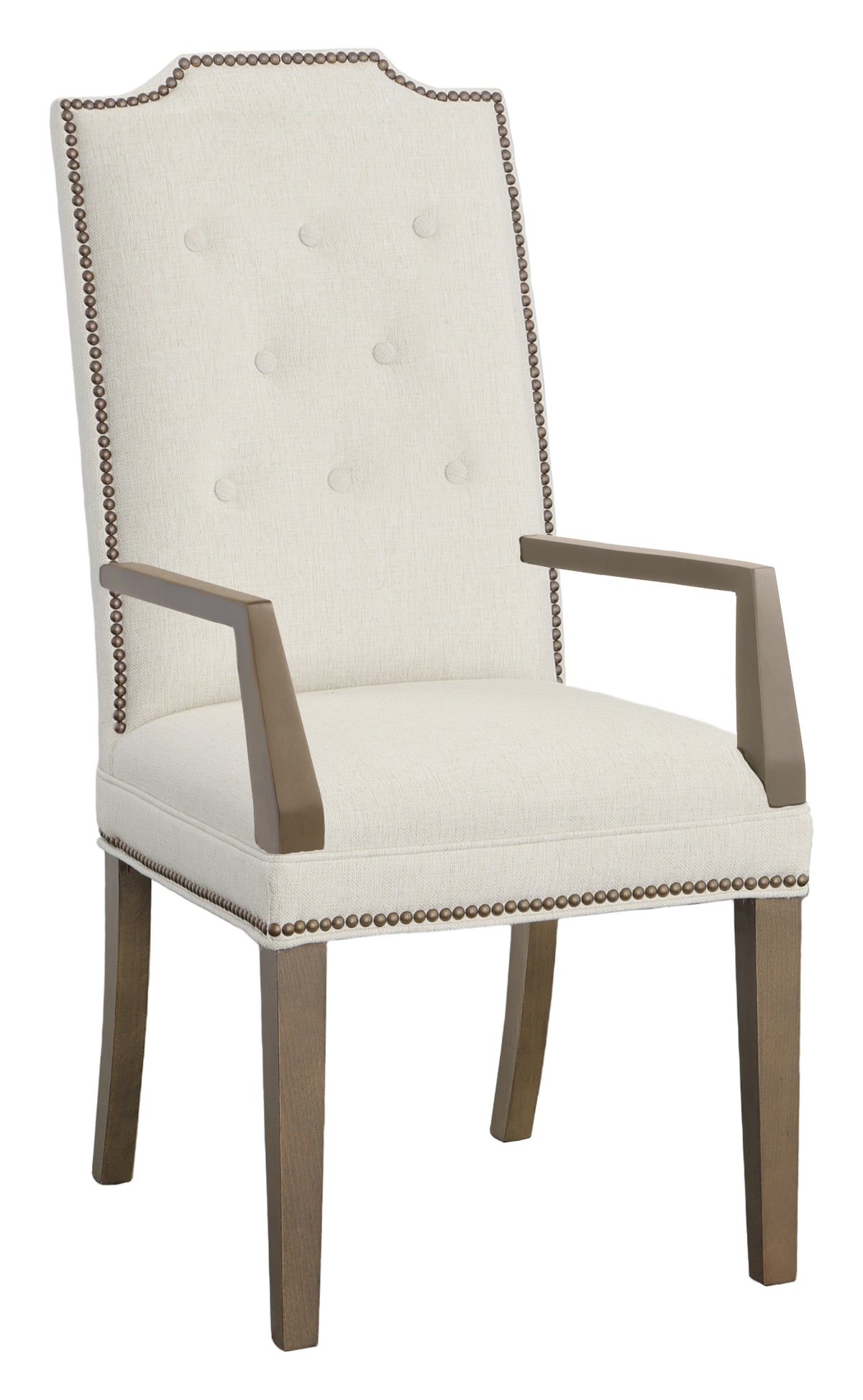 Empire Tall Button Back Leather Arm Chair (L-1246-04-L) - Fairfield Chair