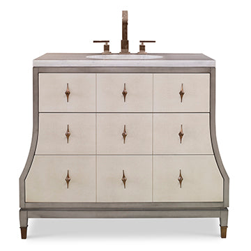 Tapered Sink Chest - Ash Grey / Linen