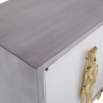 Origami Multi-Use Cabinet-Ash Grey/Linen — Ash Grey / Linen