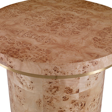 Burl Round End Table w/ Clear Coat in Burl – Ambella Home