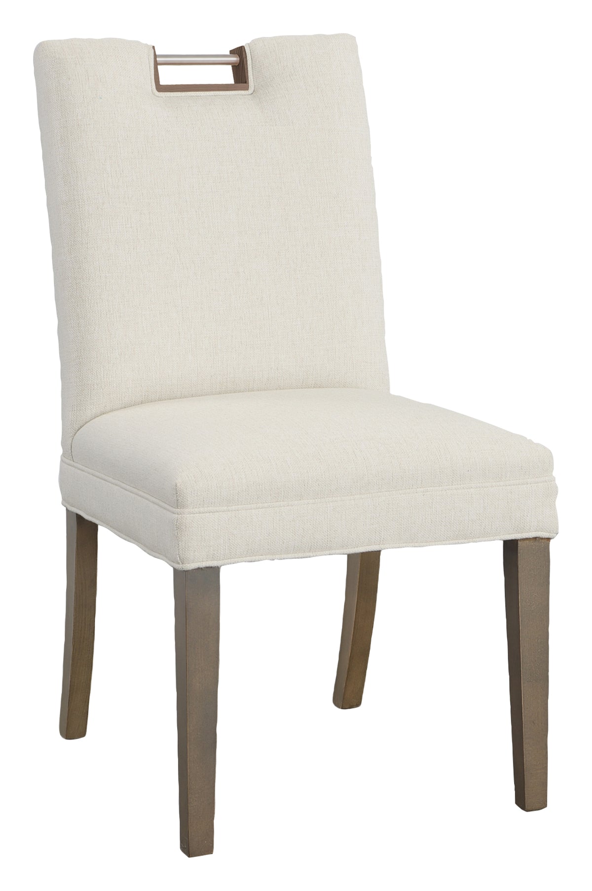 Nickel Metal Pull Short Back Side Chair (1260-05-L) - Fairfield Chair