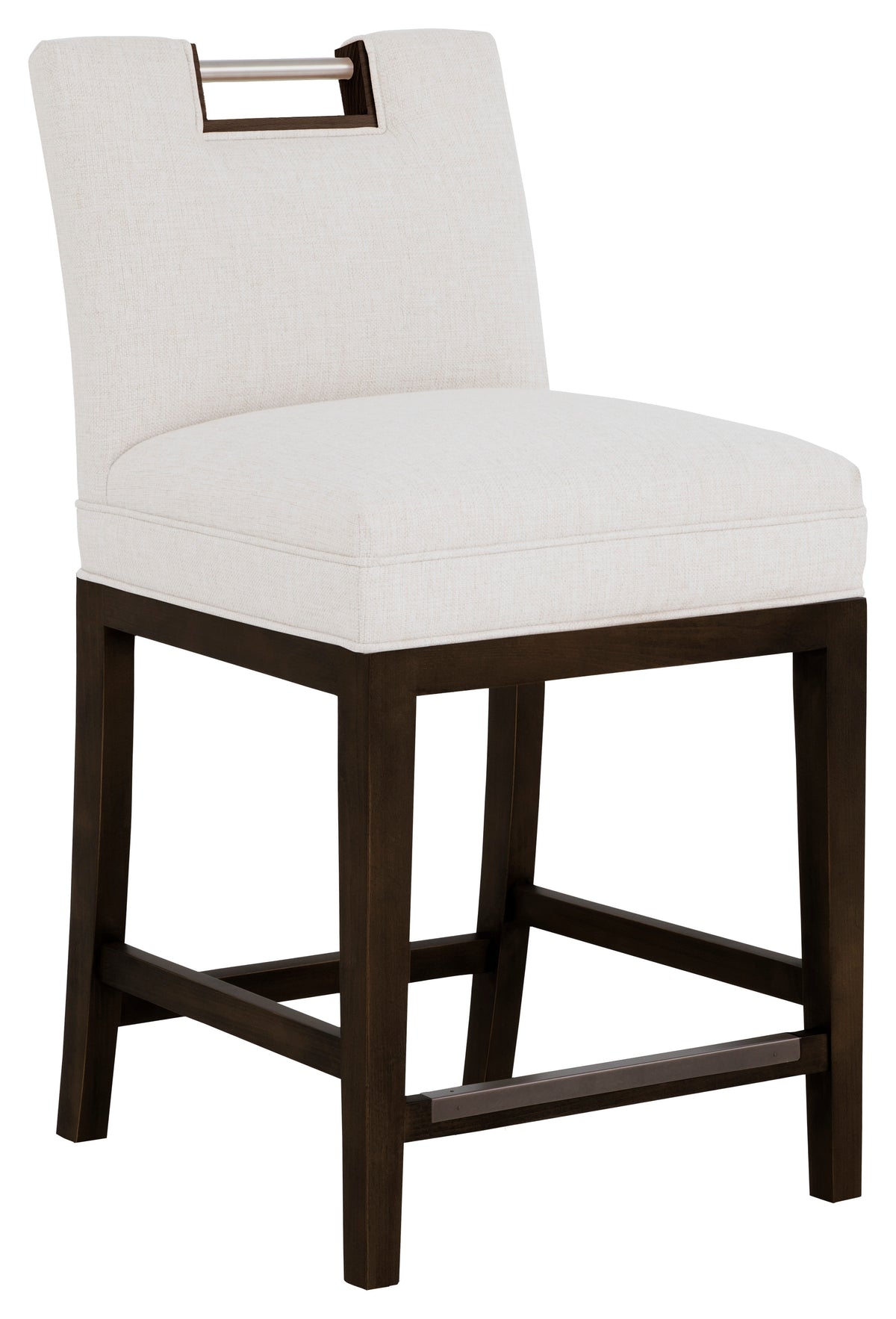 Nickel Metal Pull Short Back Counter Stool (1260-C7-T) - Fairfield Chair