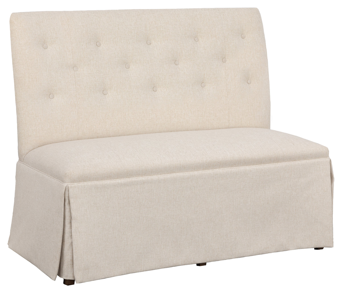 Straight Back Skirted Armless Banquette 48" (1273-48-T) - Fairfield Chair