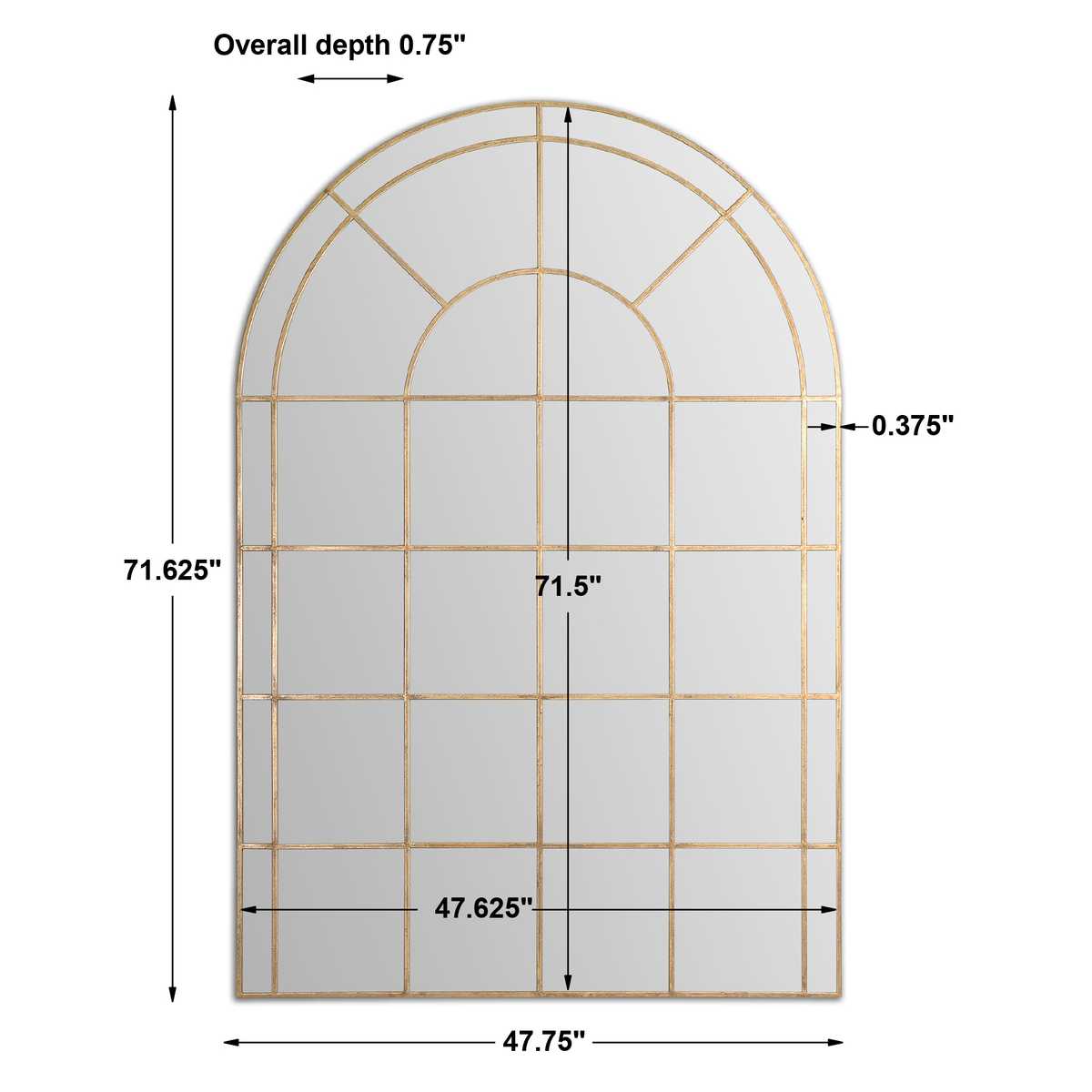 Grantola Arch Mirror, Gold