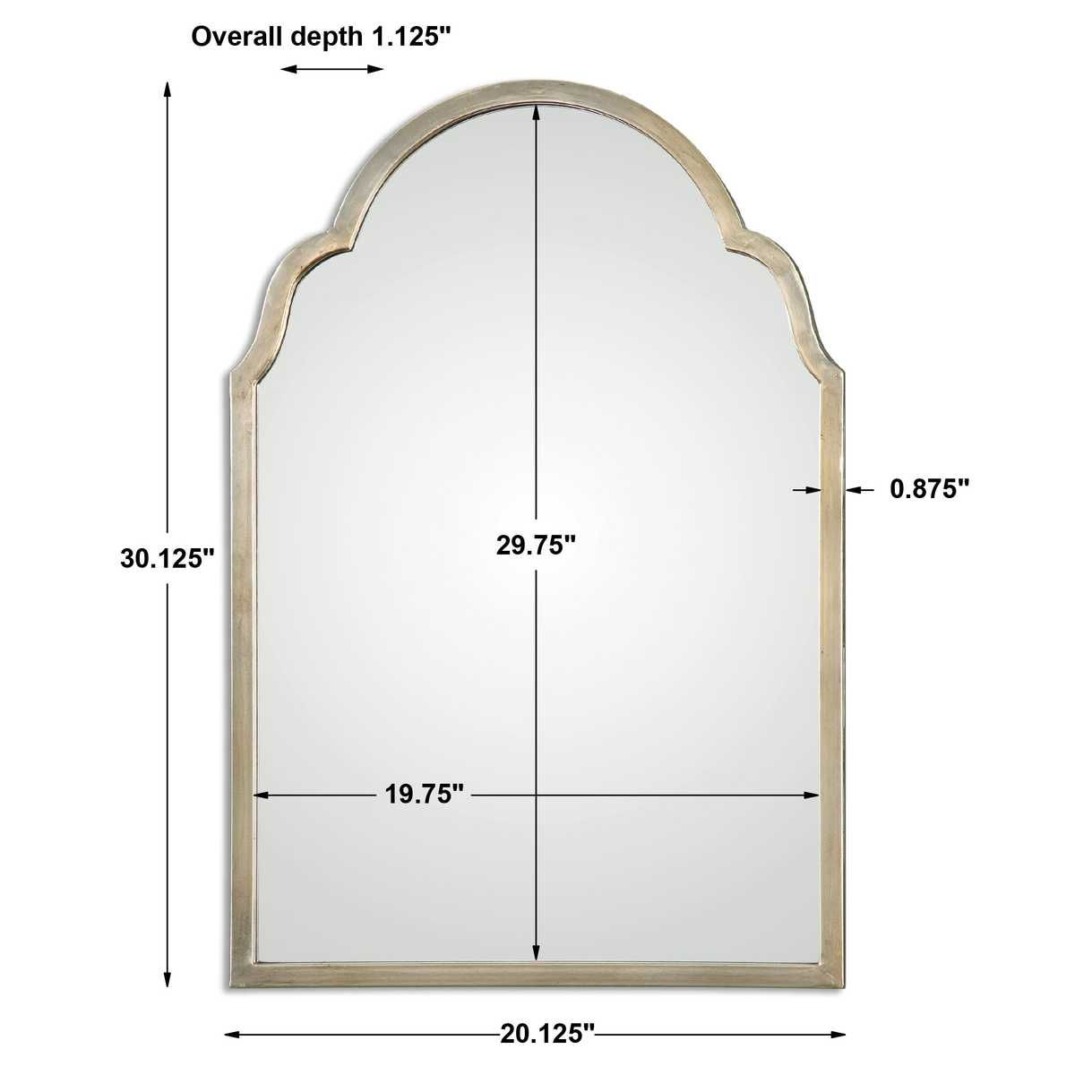 Brayden Petite Arch Mirror, Champagne – Mirrors by Uttermost | Sutter & Vale
