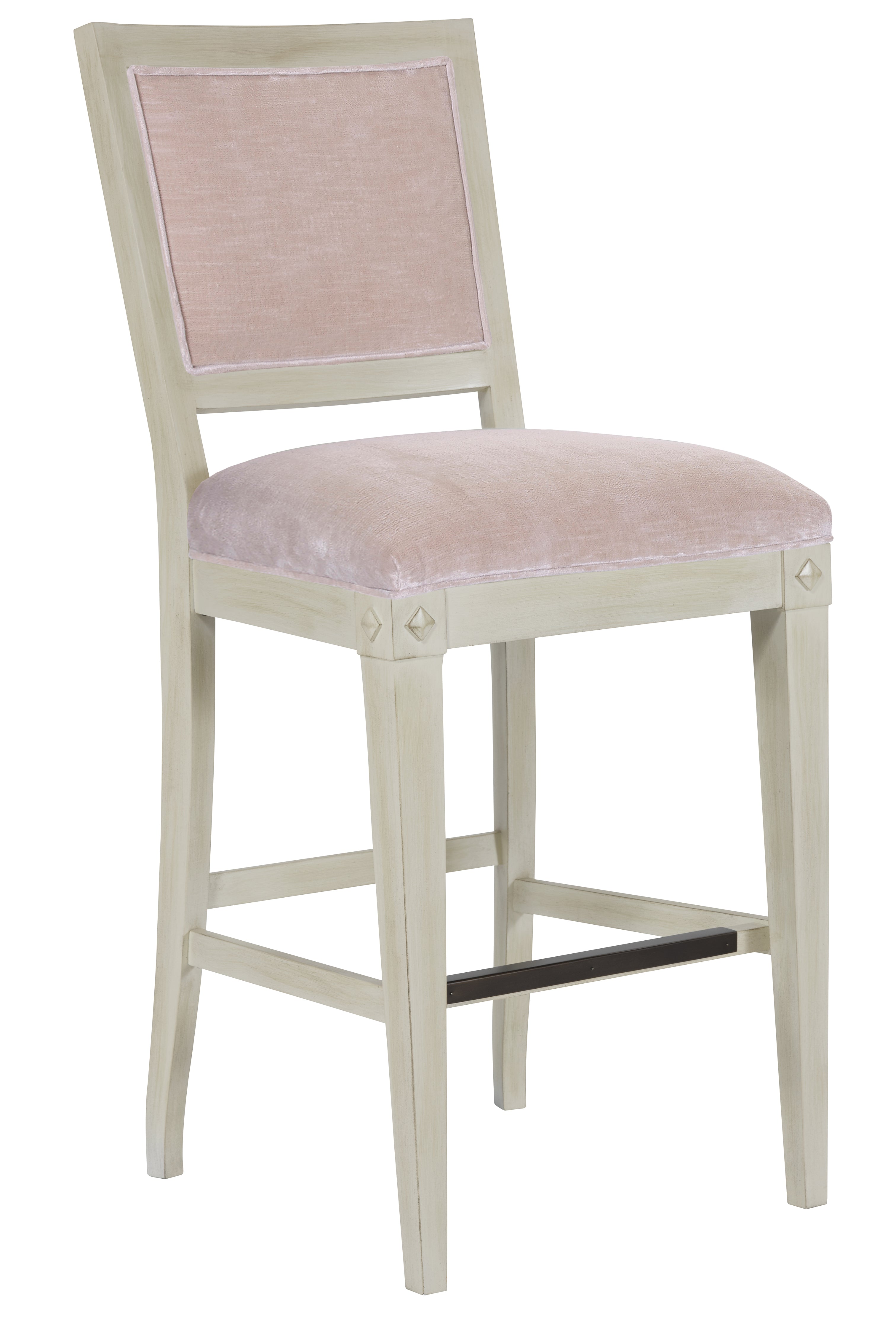 Trouvais Bar Stool with Upholstered Back in Beech Solids - Hickory Chair