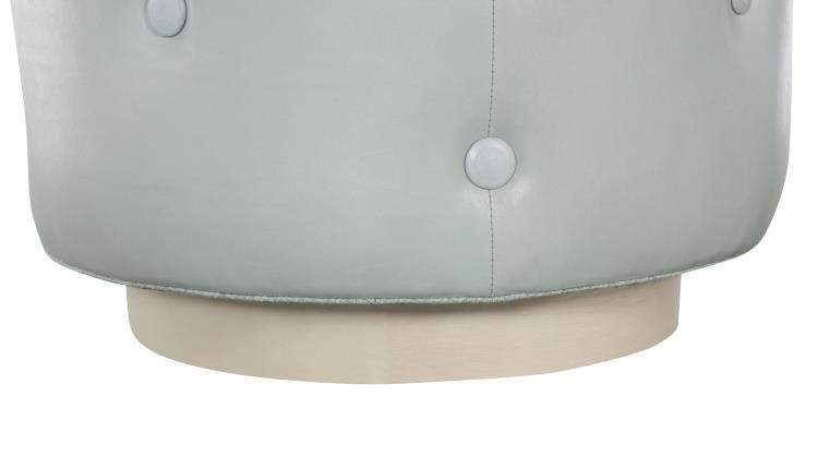 Mary Jane Swivel Ottoman w/ Wood Base