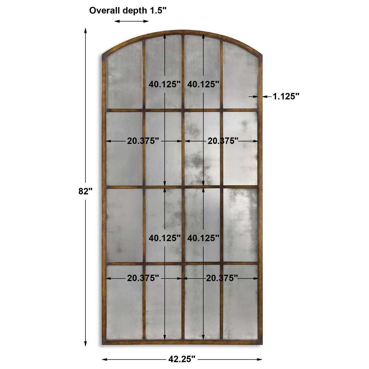 Amiel Large Arch Mirror, Bronze – Mirrors by Uttermost | Sutter & Vale