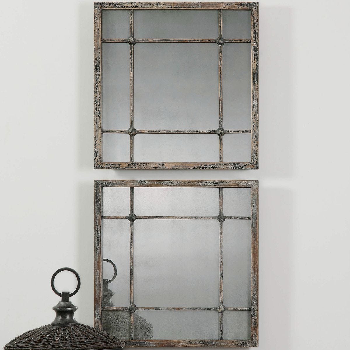 Saragano Square Mirrors, S/2 – Mirrors by Uttermost | Sutter & Vale