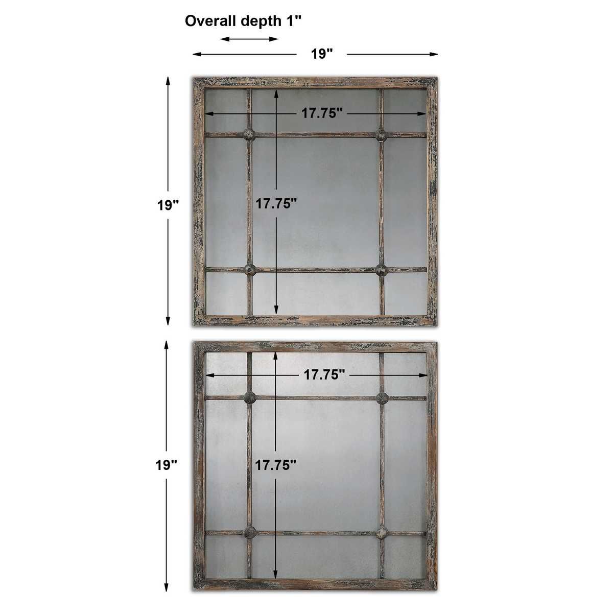 Saragano Square Mirrors, S/2 – Mirrors by Uttermost | Sutter & Vale