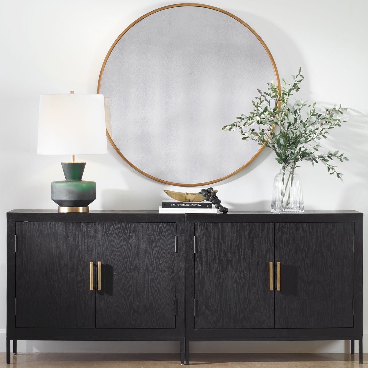 Junius Round Mirror, Gold – Mirrors by Uttermost | Sutter & Vale