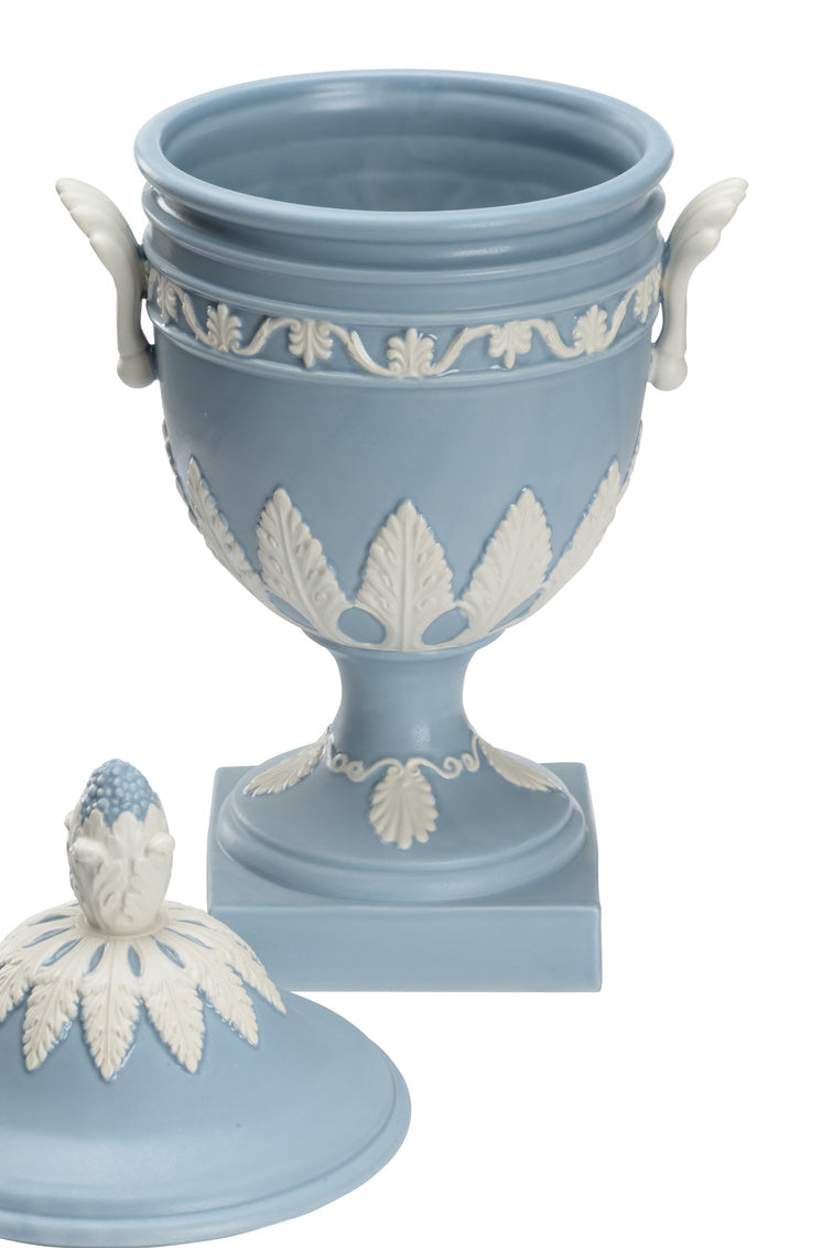 Wedgewood Urn - Blue/Gray in 16.5 / Ceramic/Porcelain - Chelsea House