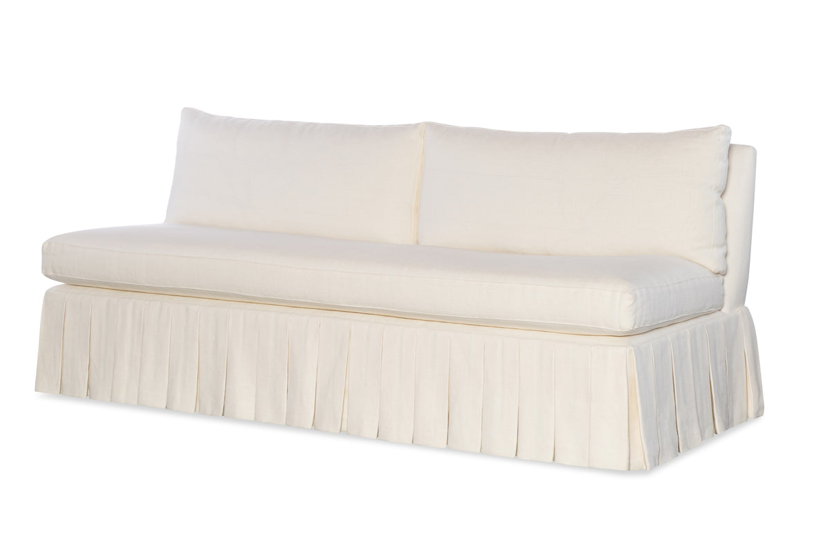 Claude 54" Boxed Pleated Settee