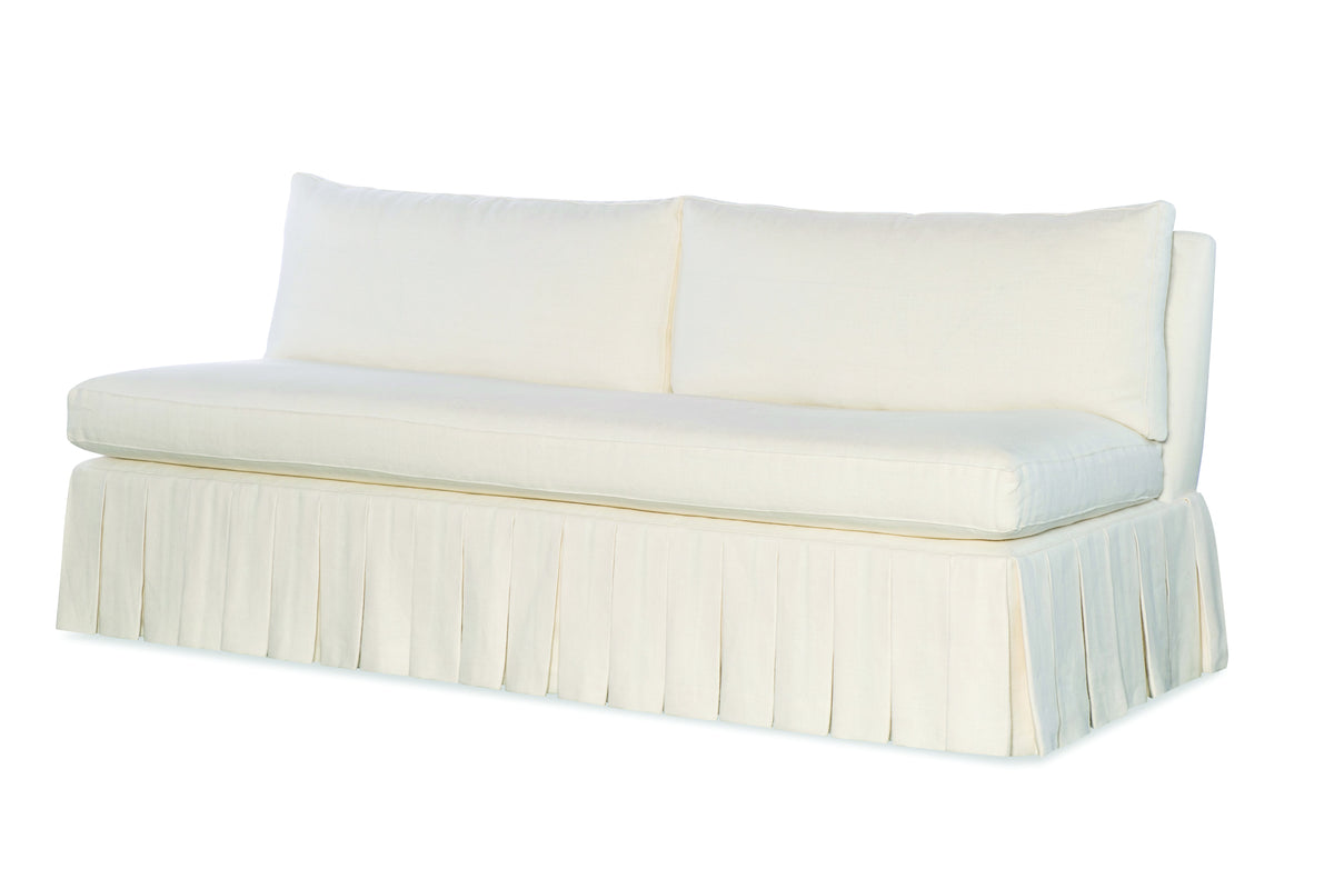 Claude 54" Boxed Pleated Settee