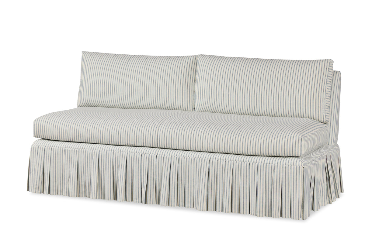 Claude 72" Boxed Pleated Settee