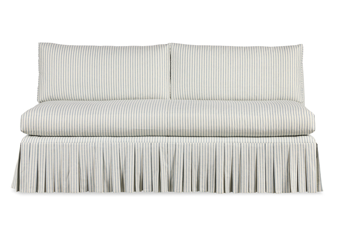 Claude 72" Boxed Pleated Settee