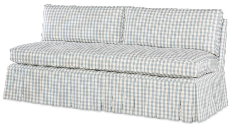 Claude 72" Boxed Pleated Settee