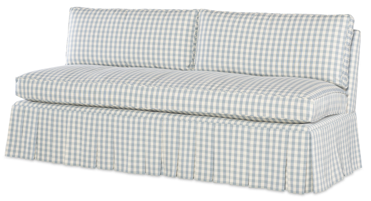 Claude 54" Boxed Pleated Settee