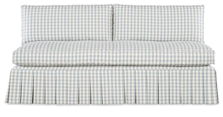 Claude 72" Boxed Pleated Settee
