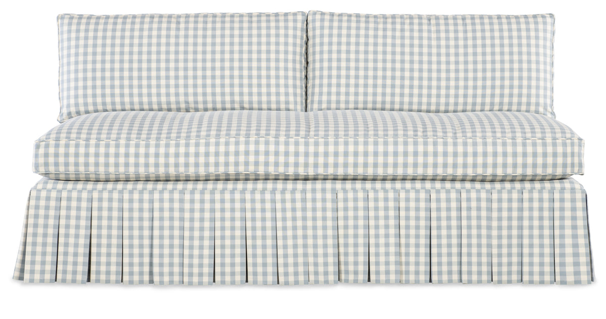 Claude 54" Boxed Pleated Settee