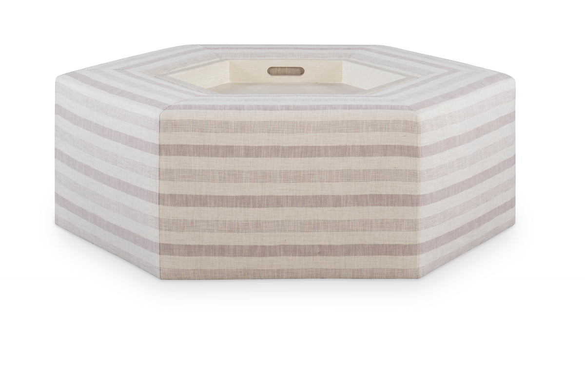 Menil Cocktail Ottoman - Oak Tray & Casters