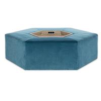 Menil Cocktail Ottoman - Oak Tray & Casters