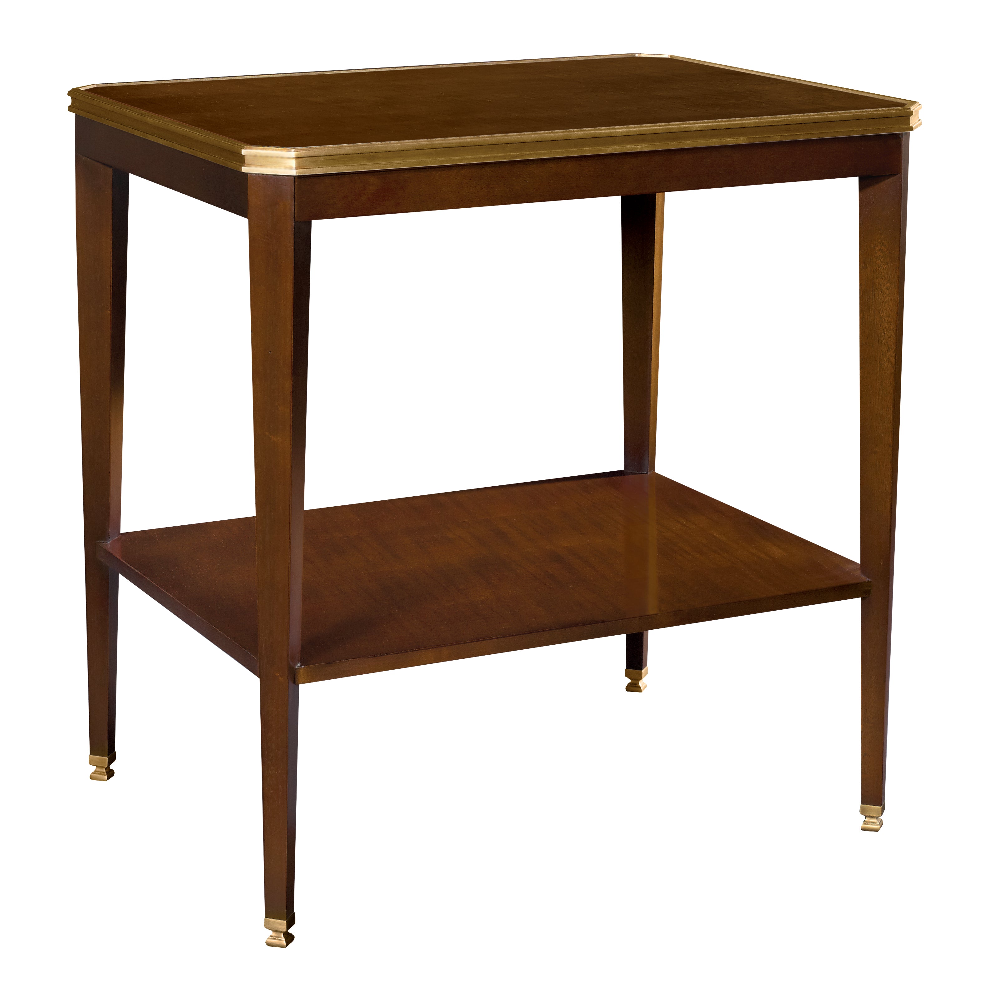 AUSTELL SIDE TABLE WITH WOOD TOP in Mahogany Solids, Anegre Veneers - Hickory Chair